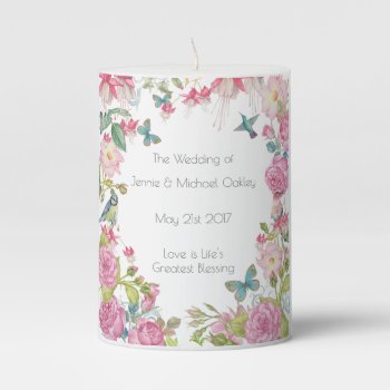 Pretty Wedding Table Centre Piece Candle White 2 by funny_tshirt at Zazzle