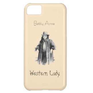 Pretty Western Lady Personalized iPhone 5 Case