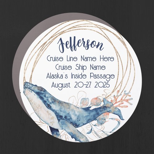 Pretty Whale Cruise Door Decoration Marker Car Magnet