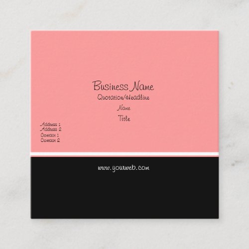 Pretty Peach Elegant  Trendy  Plain Business Card Templates