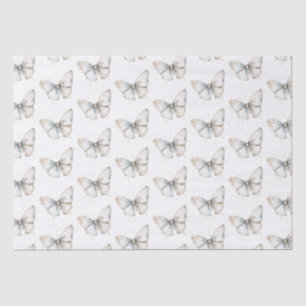 Pretty White Butterfly Bridal Shower Tissue Paper
