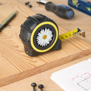 Pretty White Daisy Floral Tape Measure