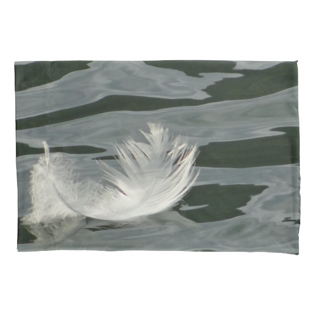 Pretty white feather pillow case (Front)
