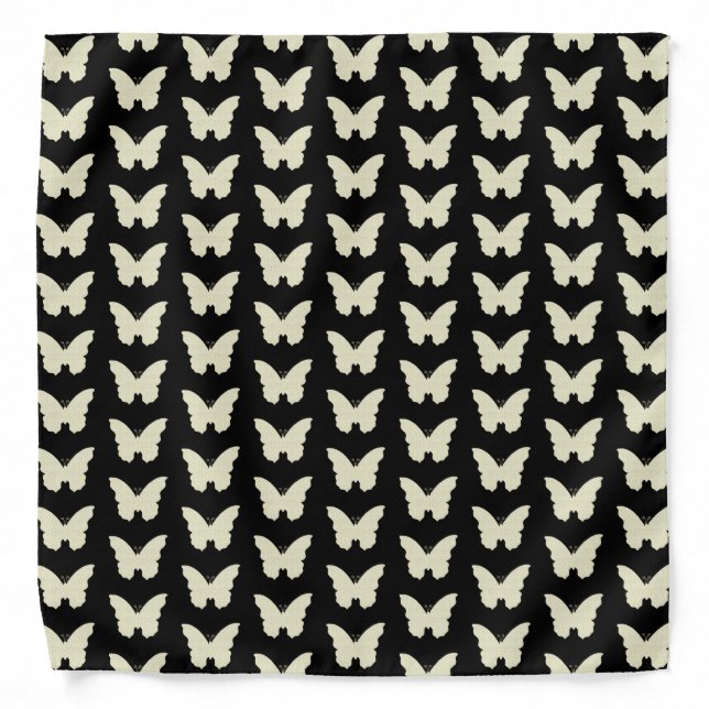 Pretty White Lace Butterfly Bandana (Front)