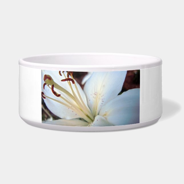 Pretty White Lily Bowl (Front)