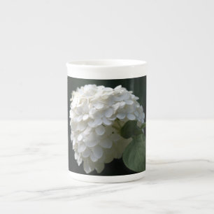 Pretty White Lime Hydrangea Mug