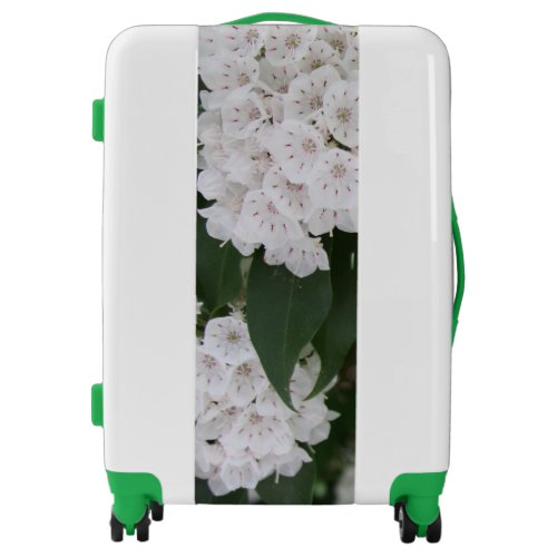 Pretty White Mountain Laurel Floral Luggage