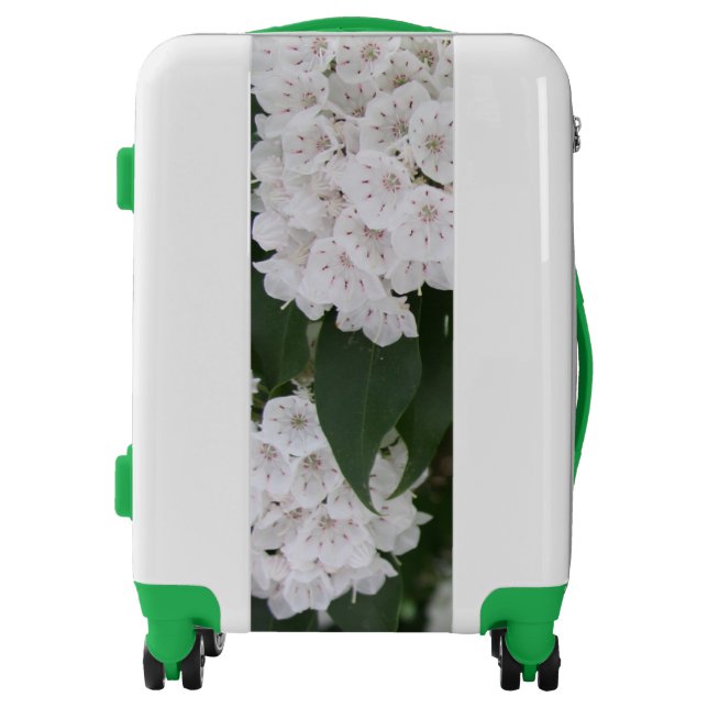 Pretty White Mountain Laurel Floral Luggage (Front)