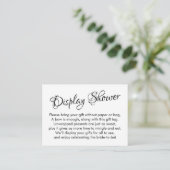 Pretty, White No Wrap Bridal Shower Gift Card (Standing Front)
