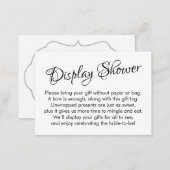 Pretty, White No Wrap Bridal Shower Gift Card (Front/Back)