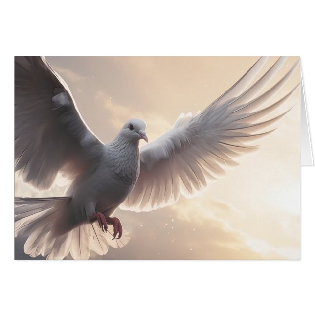 Pretty White Peace Dove Cards (Front Horizontal)