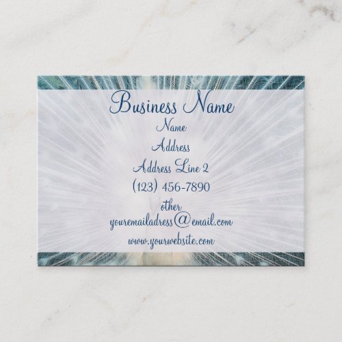 Pretty White Peacock  Business Cards