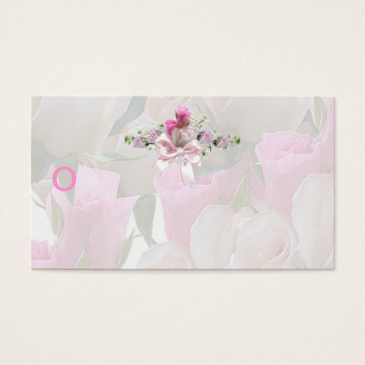 Customizable Pretty White Pink Floral Business Card Template