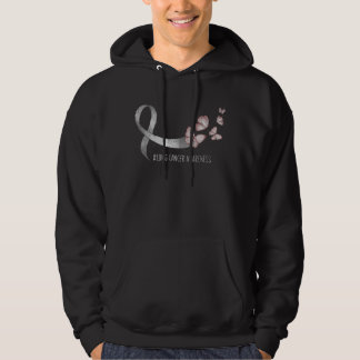 Pretty White Ribbon Support Lung Cancer Awareness  Hoodie