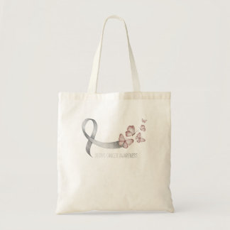 Pretty White Ribbon Support Lung Cancer Awareness  Tote Bag