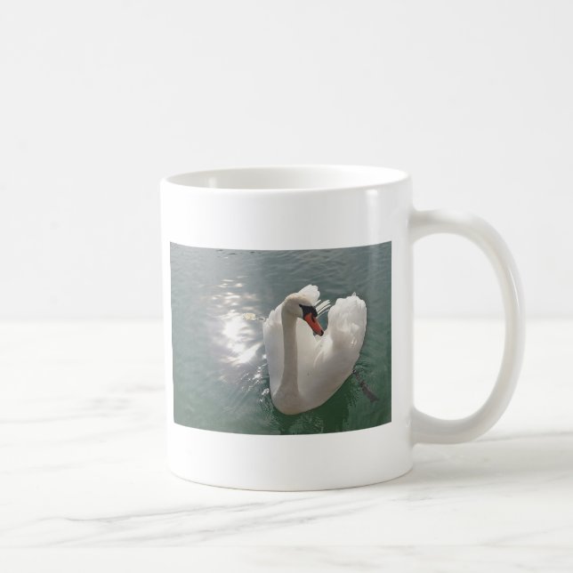 Pretty White Swan Coffee Mug (Right)