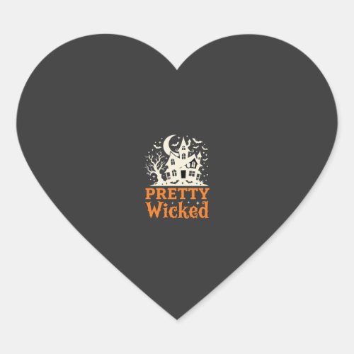 Pretty Wicked Halloween Haunted House_1 Heart Sticker