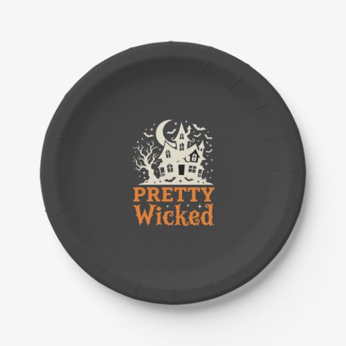 Pretty Wicked Halloween Haunted House_1 Paper Plates