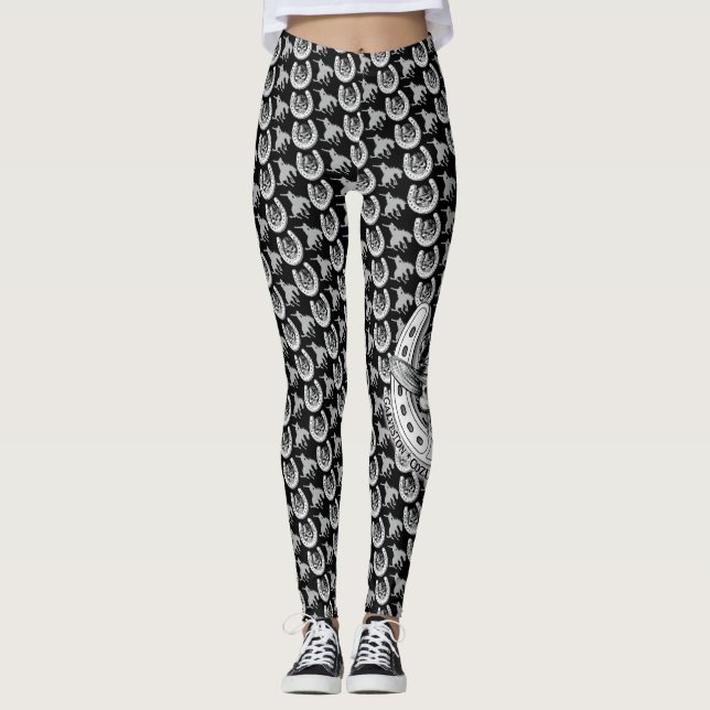 Pretty Wicked Ladies - SR19 Skulls & Broncs Leggings (Front)