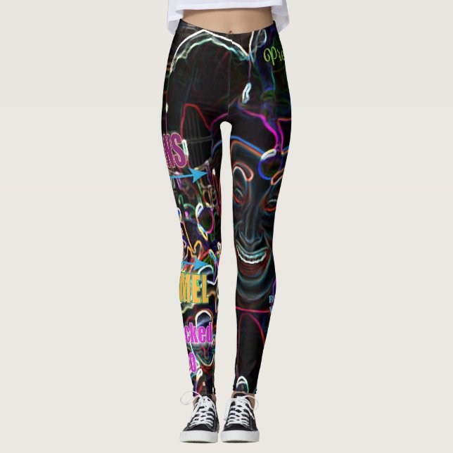 Pretty Wicked Ladies SR 2020 - Neon Mardi Gras Leggings (Front)