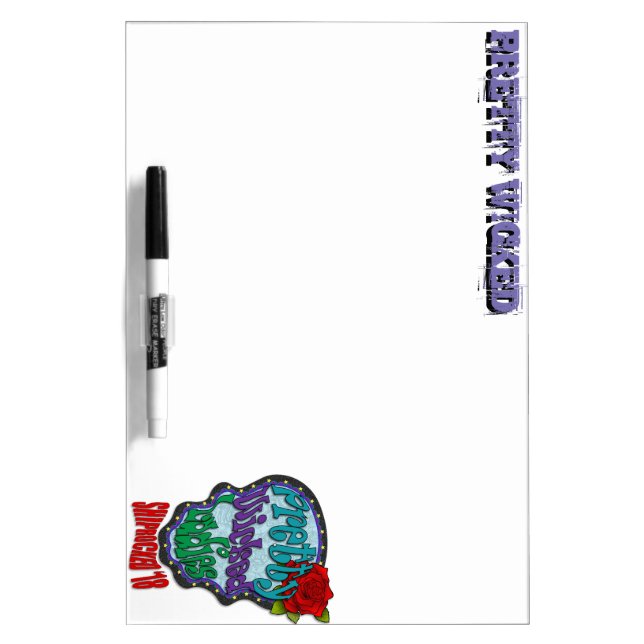 Pretty Wicked Ladies Sugar Skull White Board (Front)