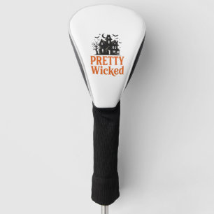 Pretty Wicked Vintage Halloween Haunted House Shir Golf Head Cover