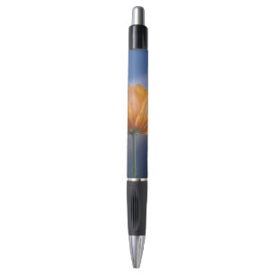 pretty wild yellow poppy flower, love writing pen