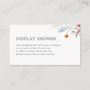 Pretty Wildflower Border Display Shower Enclosure Card