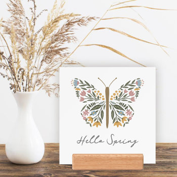 Pretty Wildflower Butterfly Art Print Holder by Orabella at Zazzle