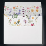 Pretty Wildflower Meadow Floral Garden Envelope<br><div class="desc">This elegant design features cheerful watercolor wildflowers mixed with lush greenery foliage.</div>
