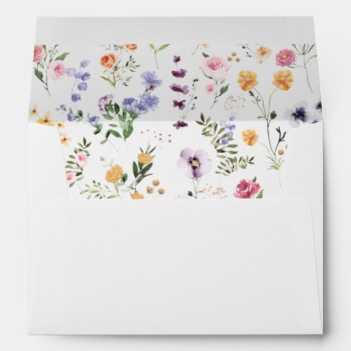 Pretty Wildflower Meadow Floral Garden Envelope