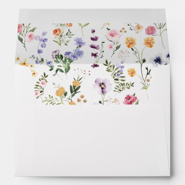 Pretty Wildflower Meadow Floral Garden Envelope (Back (Bottom))