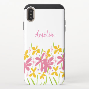 Pretty wildflower meadow iPhone XS max slider case
