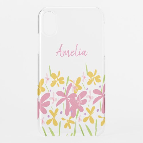 Pretty wildflower meadow iPhone XR case