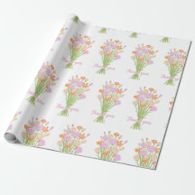 Pretty Wildflower Pastel Bridal Shower Thank You