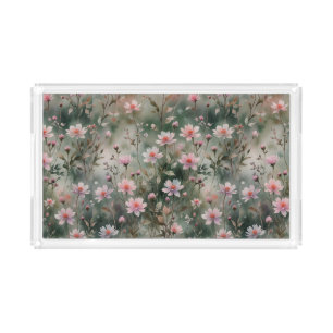 Pretty Wildflowers Acrylic Tray
