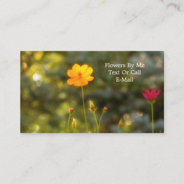 Pretty Wildflowers Business Card (Front)
