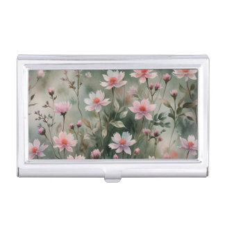Pretty Wildflowers Business Card Case