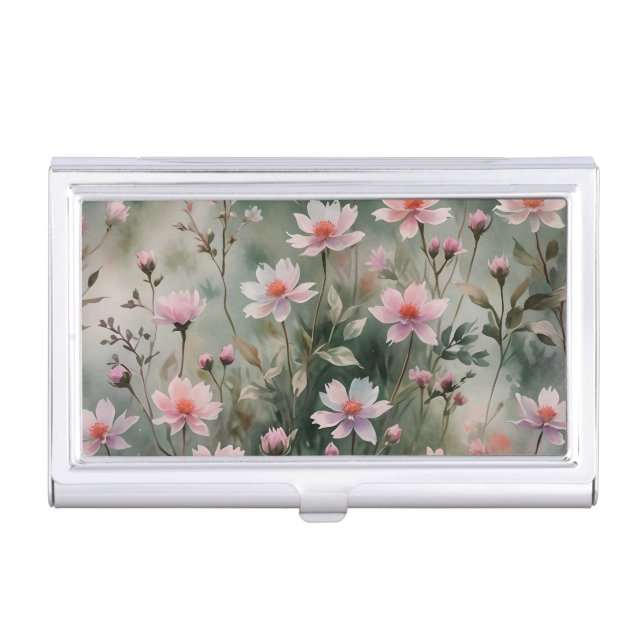 Pretty Wildflowers Business Card Case (Front)