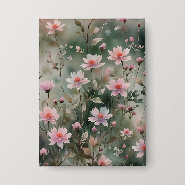 Pretty Wildflowers Button (Front)