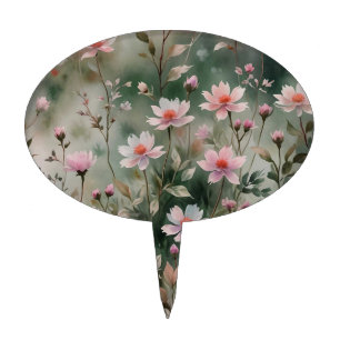 Pretty Wildflowers Cake Topper