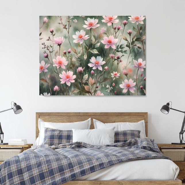Pretty Wildflowers Canvas Print (Insitu(Bedroom))