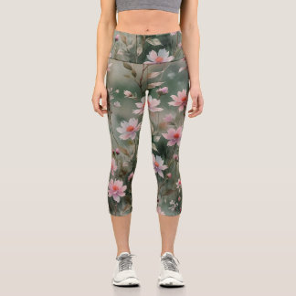 Pretty Wildflowers Capri Leggings