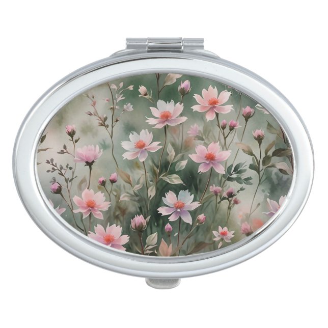Pretty Wildflowers Compact Mirror (Front)