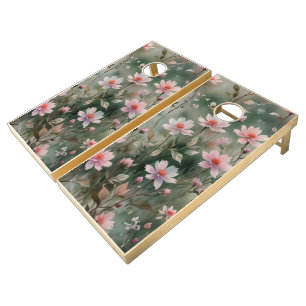 Pretty Wildflowers Cornhole Set