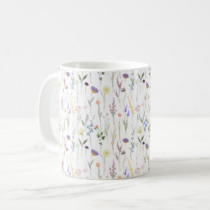 Pretty Wildflowers Floral Pattern Coffee Mug