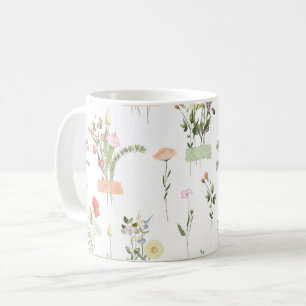 Pretty Wildflowers Floral Pattern Coffee Mug