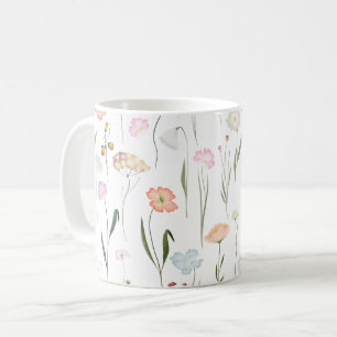 Pretty Wildflowers Floral Pattern Coffee Mug