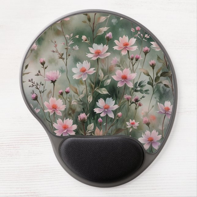 Pretty Wildflowers Gel Mouse Pad (Front)