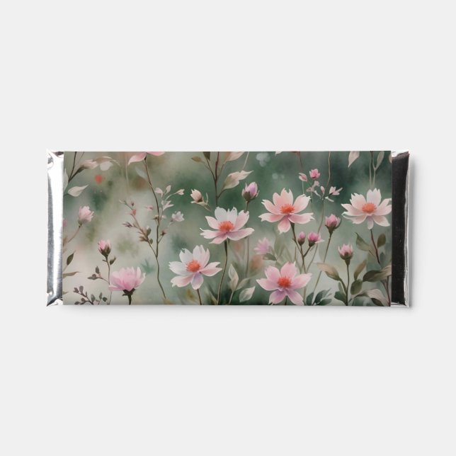 Pretty Wildflowers Hershey Bar Favors (Front)